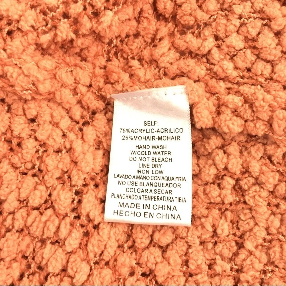 Listicle Pumpkin Spice Cozy Popcorn Knit Cardigan‎